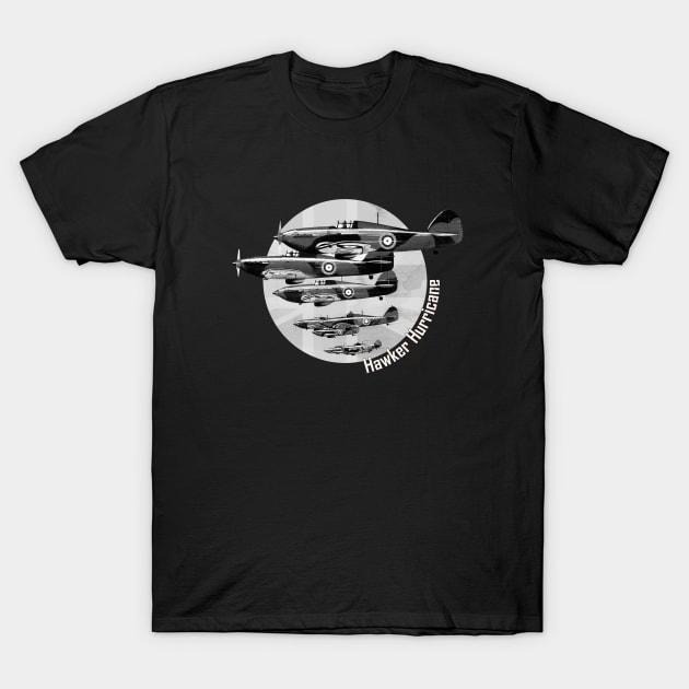 Hawker Hurricane WWII Fighter Poster Retro T-Shirt by Jose Luiz Filho